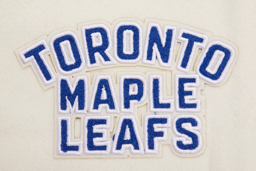 NHL TORONTO MAPLE LEAFS RETRO CLASSIC WOMEN'S RIB WOOL VARSITY JACKET