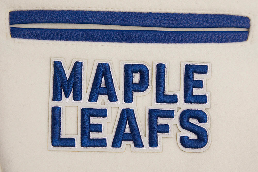 NHL TORONTO MAPLE LEAFS RETRO CLASSIC WOMEN'S RIB WOOL VARSITY JACKET