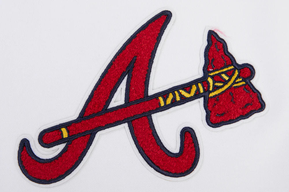 MLB ATLANTA BRAVES CLASSIC CHENILLE MEN'S FULL ZIP PULLOVER HOODIE