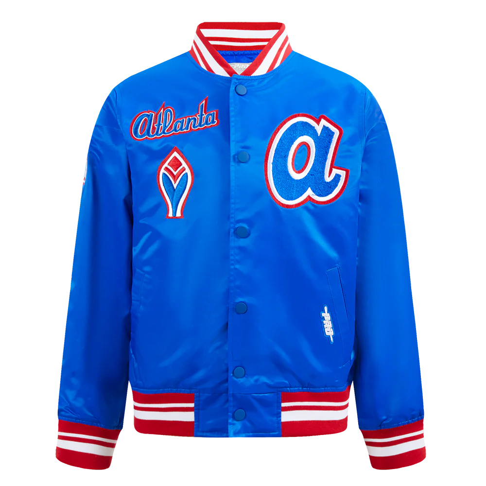 MLB ATLANTA BRAVES RETRO CLASSIC BIG BOYS RIB SATIN JACKET