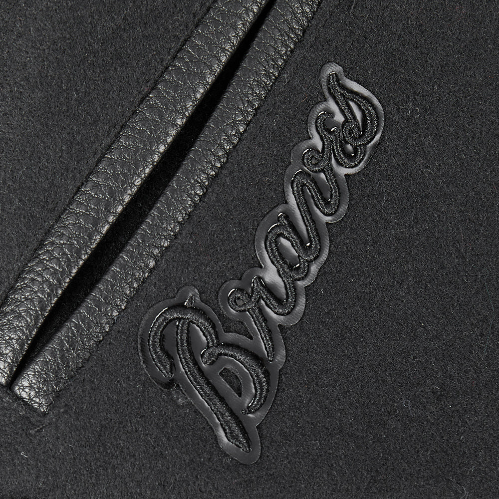 MLB ATLANTA BRAVES TRIPLE BLACK TODDLER BOYS WOOL VARSITY JACKET