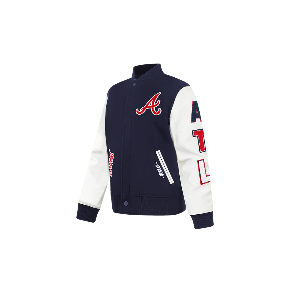 MLB ATLANTA BRAVES CLASSIC TODDLER BOYS WOOL VARSITY JACKET