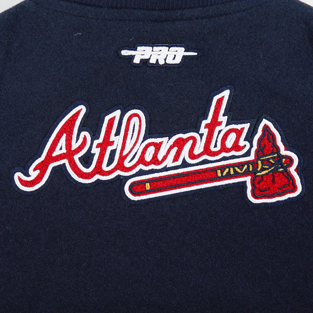 MLB ATLANTA BRAVES CLASSIC TODDLER BOYS WOOL VARSITY JACKET