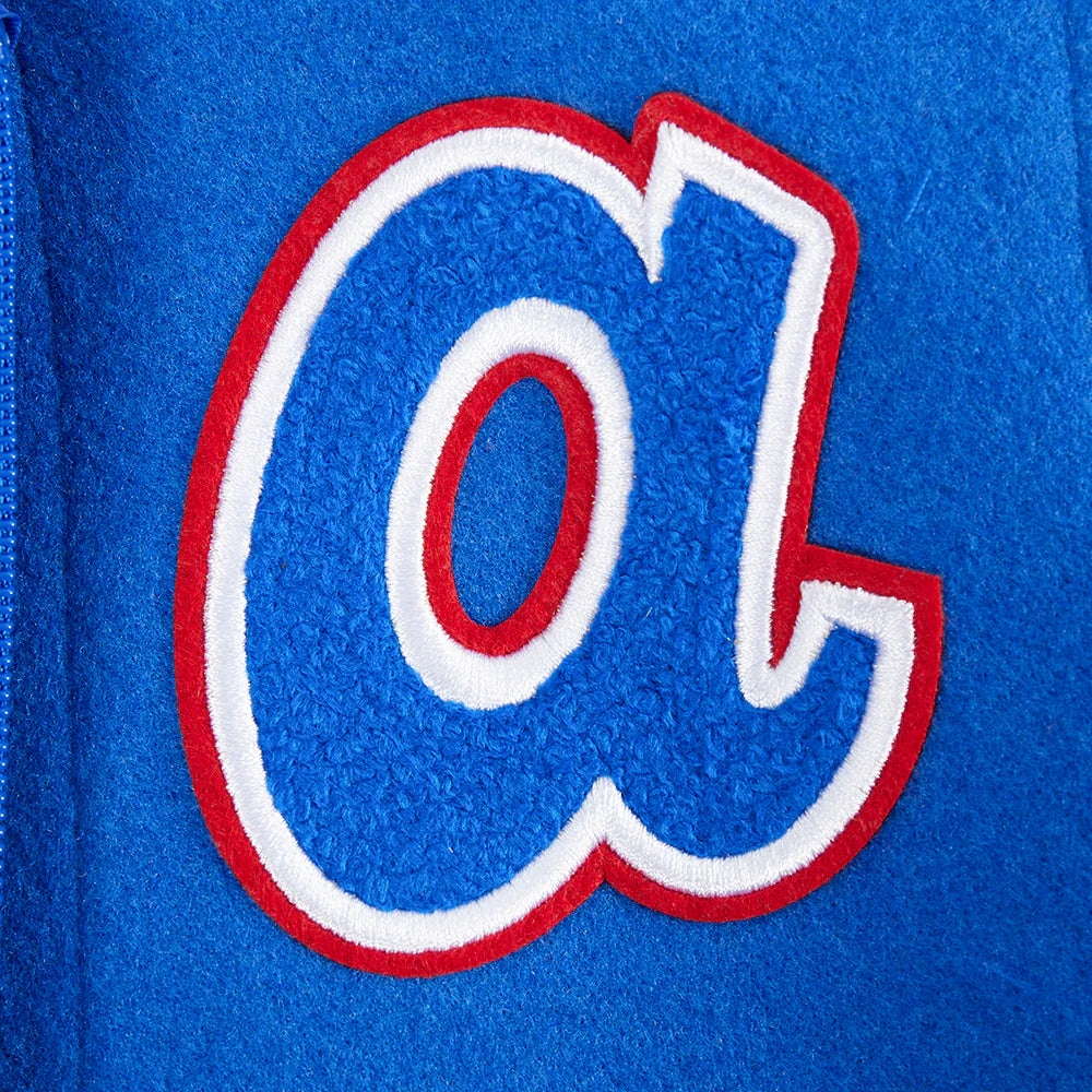 MLB ATLANTA BRAVES RETRO CLASSIC TODDLER BOYS RIB WOOL VARSITY JACKET