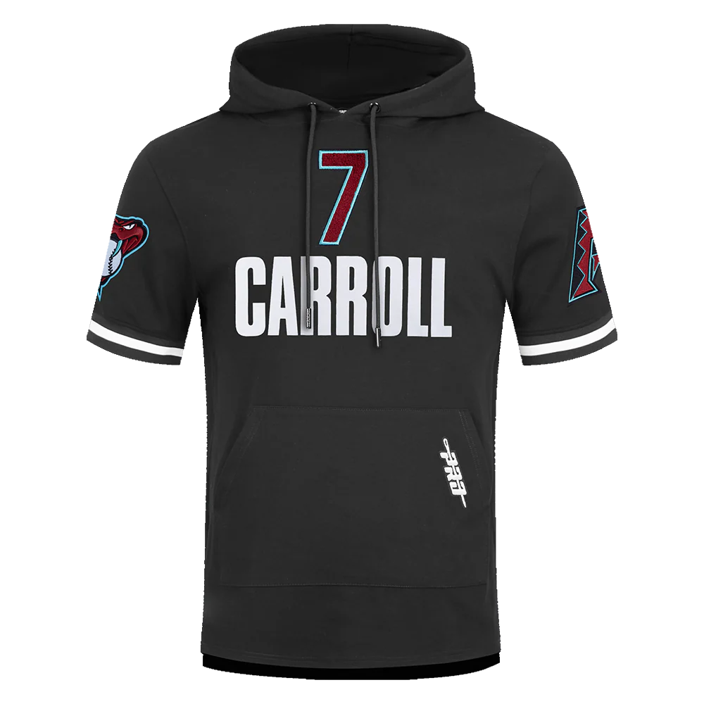 MLB ARIZONA DIAMONDBACKS CORBIN CARROLL #7 CLASSIC MEN'S SHORT SLEEVE PULLOVER HOODIE