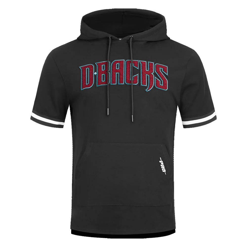 MLB ARIZONA DIAMONDBACKS CLASSIC CHENILLE MEN'S SHORT SLEEVE PULLOVER HOODIE