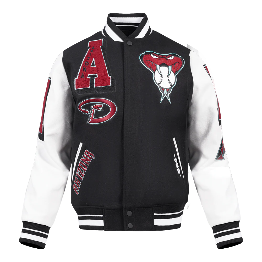 MLB ARIZONA DIAMONDBACKS MASHUP MEN'S RIB WOOL VARSITY JACKET