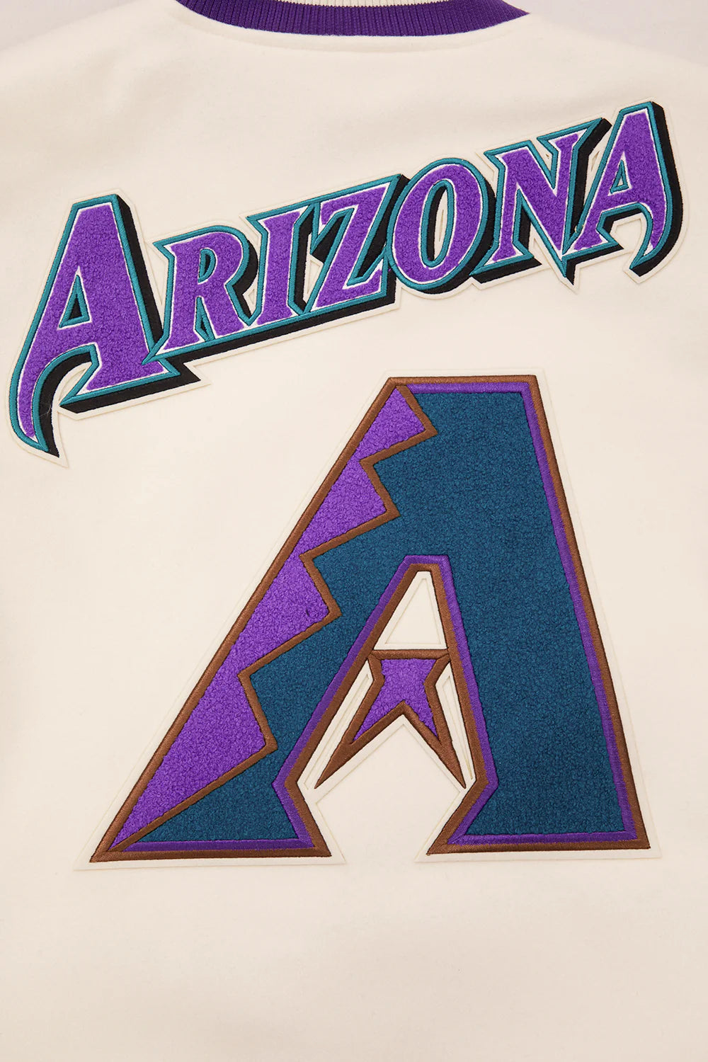 MLB ARIZONA DIAMONDBACKS RETRO CLASSIC MEN'S RIP WOOL VARSITY JACKET