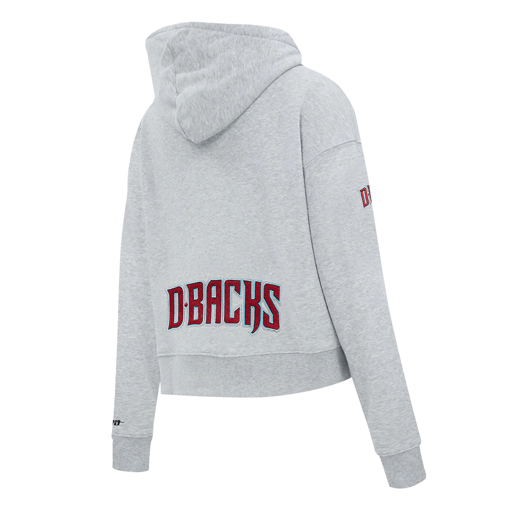 MLB ARIZONA DIAMONDBACKS CLASSIC WOMEN'S CROPPED FLEECE PULLOVER HOODIE