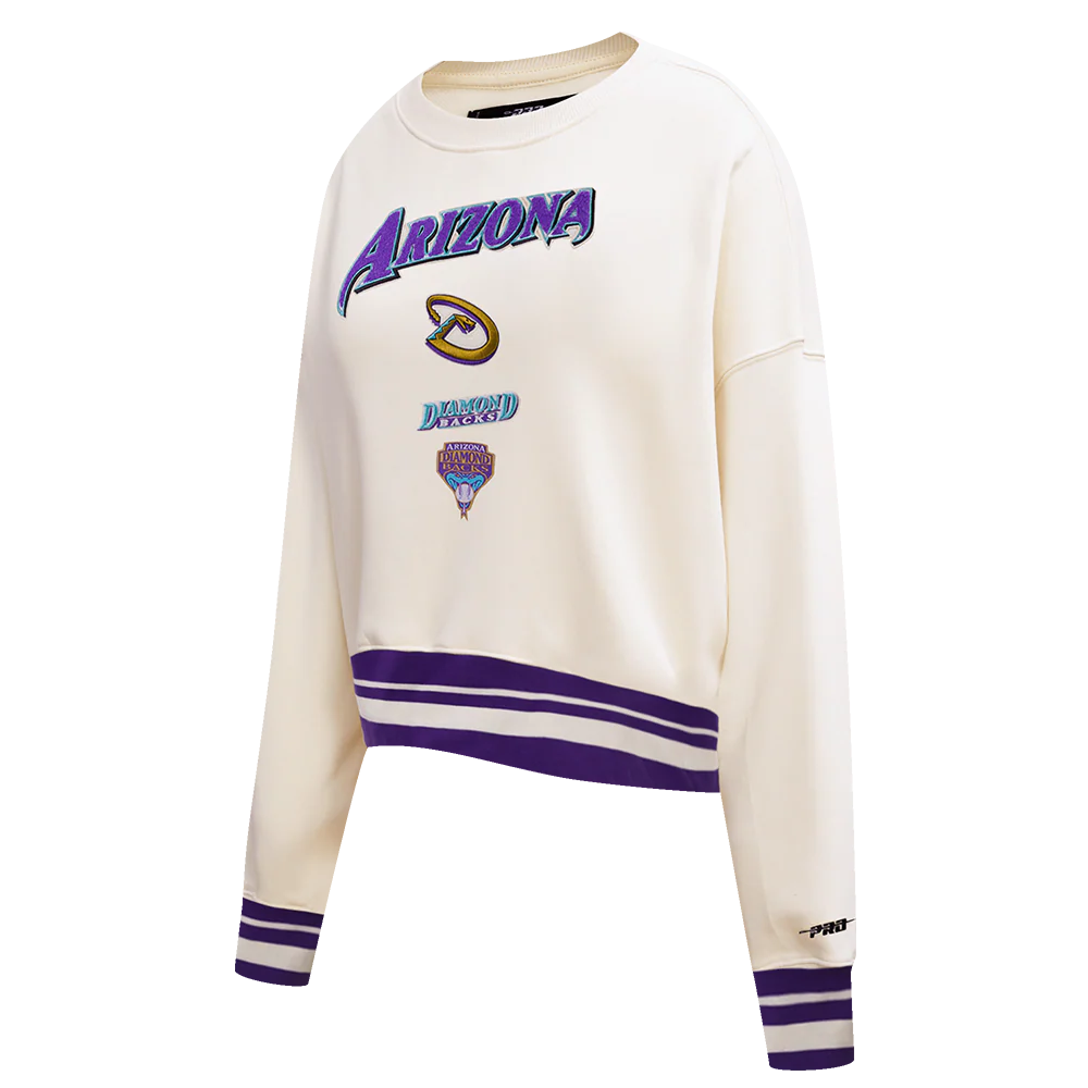 MLB ARIZONA DIAMONDBACKS RETRO CLASSIC WOMEN'S RIB CREWNECK