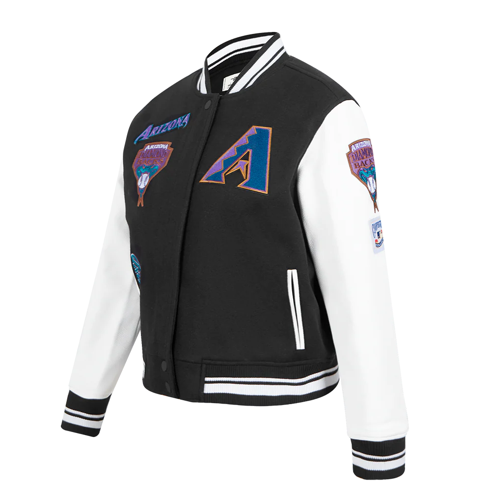 MLB ARIZONA DIAMONDBACKS RETRO CLASSIC WOMEN'S RIB WOOL VARSITY JACKET