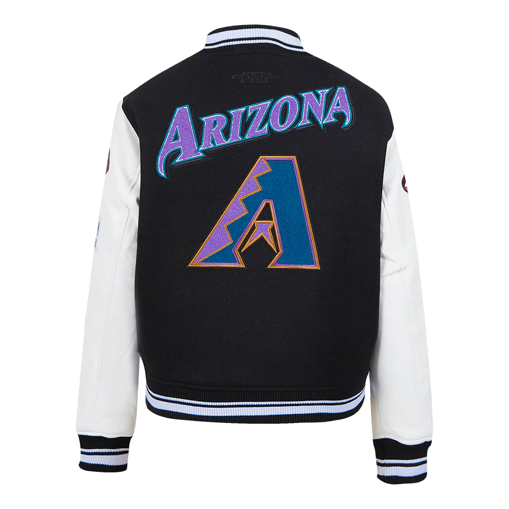 MLB ARIZONA DIAMONDBACKS RETRO CLASSIC WOMEN'S RIB WOOL VARSITY JACKET