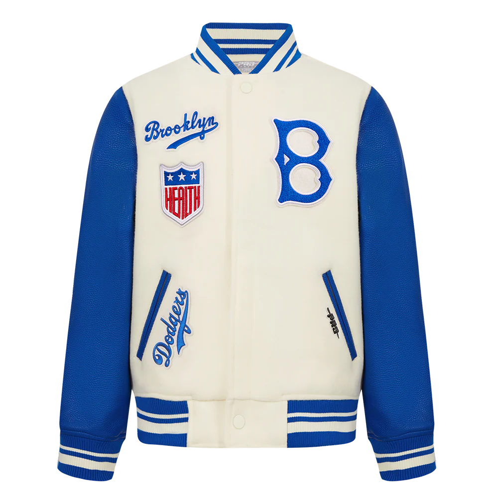 MLB BROOKLYN DODGERS RETRO CLASSIC BIG BOYS RIB WOOL VARSITY JACKET