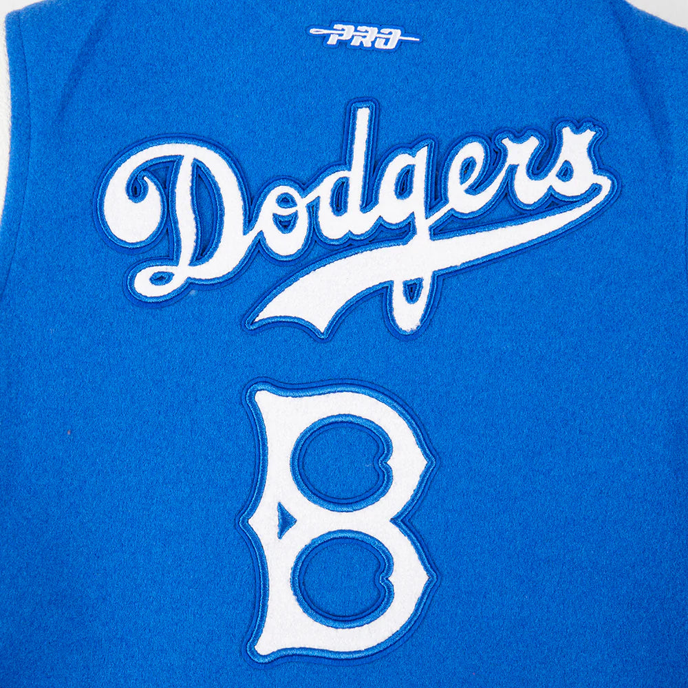 MLB BROOKLYN DODGERS RETRO CLASSIC TODDLER BOYS RIB WOOL VARSITY JACKET