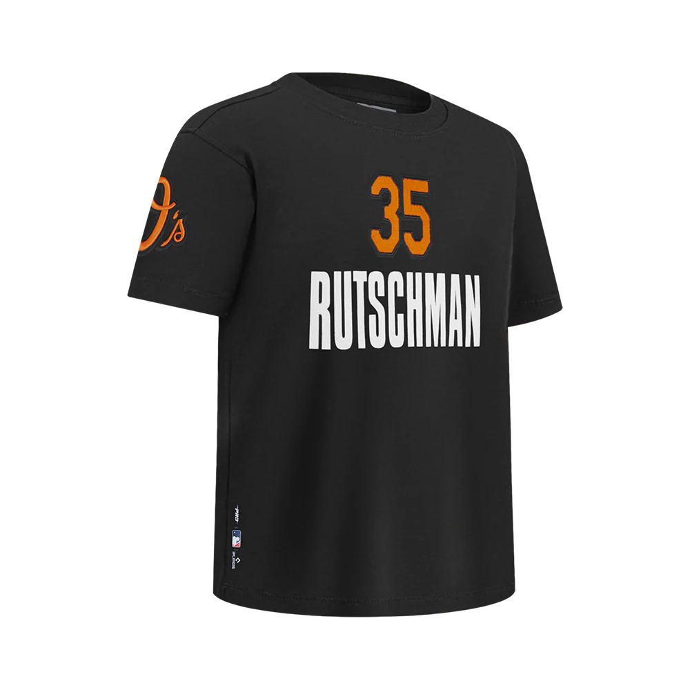 MLB BALTIMORE ORIOLES ADLEY RUTSCHMAN #35 CLASSIC PLAYER NAME AND NUMBER BIG BOY'S TEE