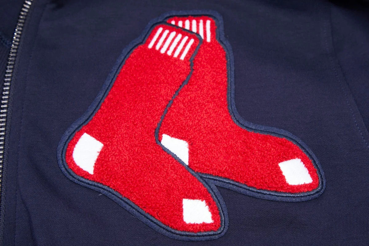 MLB BOSTON RED SOX CLASSIC CHENILLE MEN'S FULL ZIP PULLOVER HOODIE