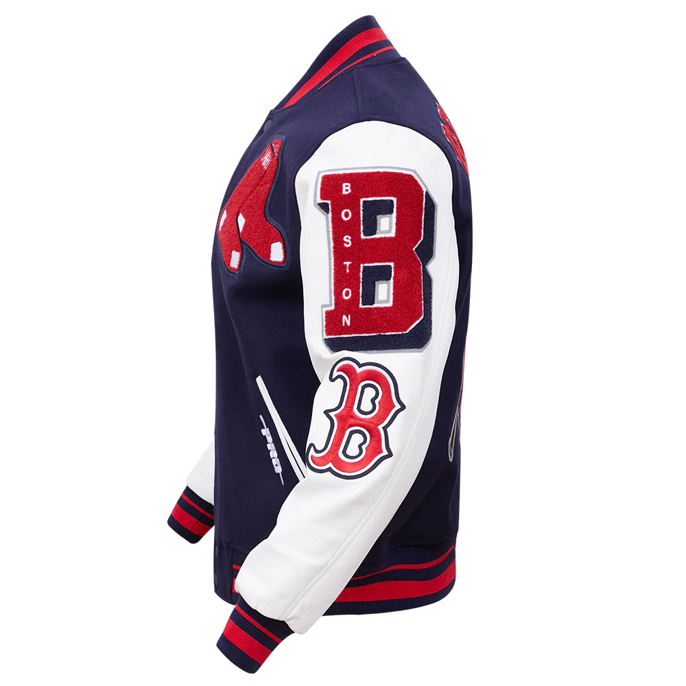 MLB BOSTON RED SOX MASHUP MEN'S RIB WOOL VARSITY JACKET