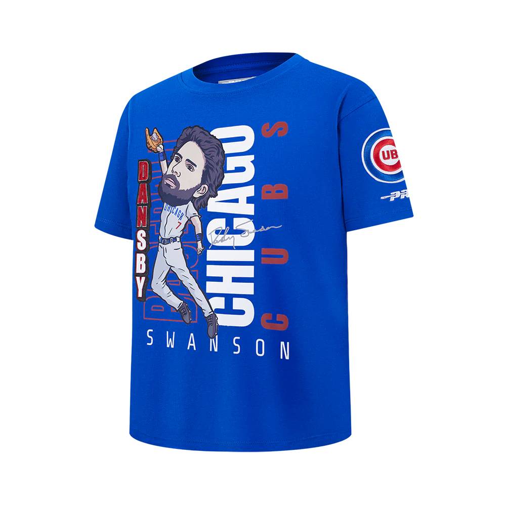 MLB CHICAGO CUBS DANSBY SWANSON #7 REMIX AVATAR BIG BOYS SHORT SLEEVE TOP