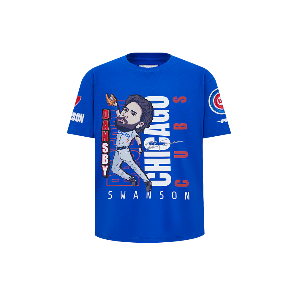 MLB CHICAGO CUBS DANSBY SWANSON #7 REMIX AVATAR LITTLE BOYS SHORT SLEEVE TOP