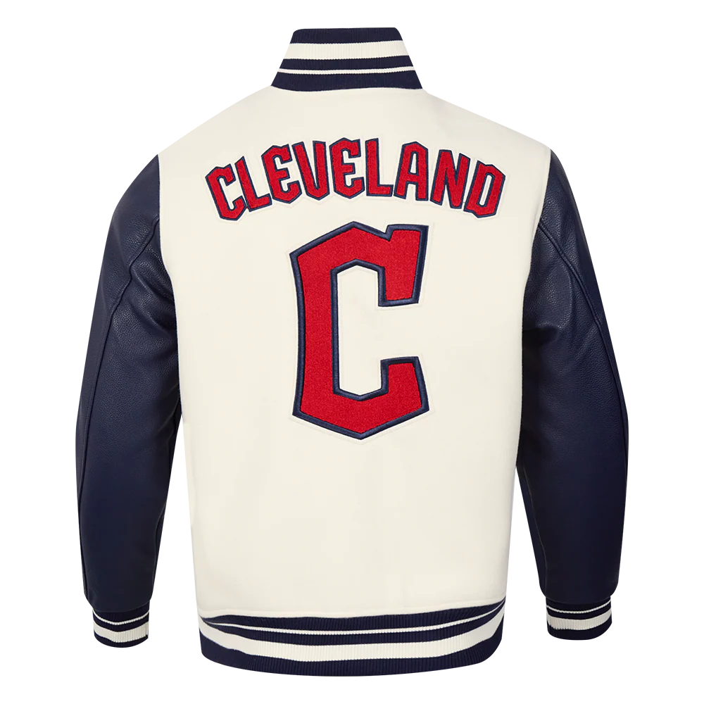 MLB CLEVELAND GUARDIANS RETRO CLASSIC MEN'S RIB WOOL VARSITY JACKET