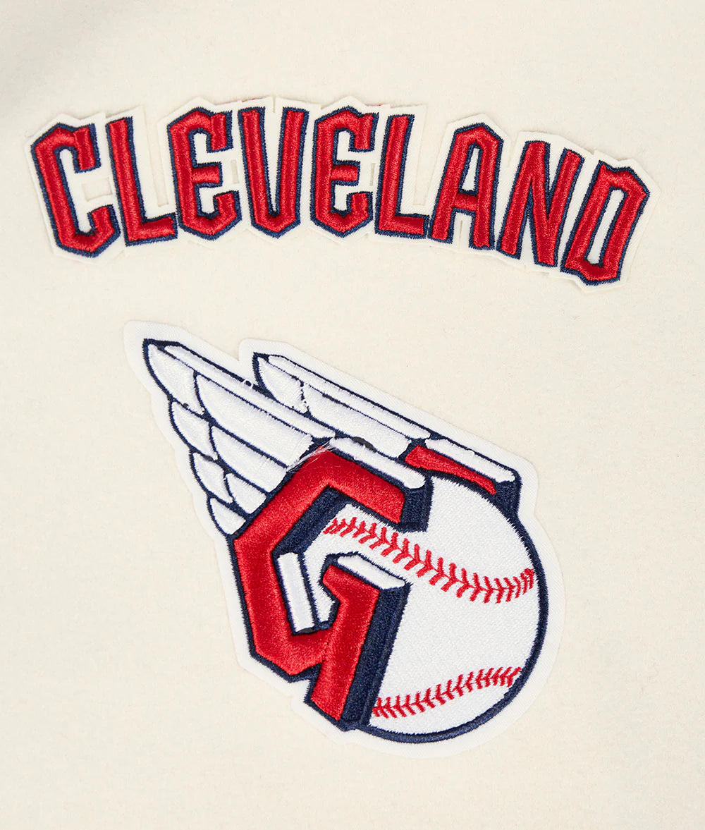 MLB CLEVELAND GUARDIANS RETRO CLASSIC MEN'S RIB WOOL VARSITY JACKET