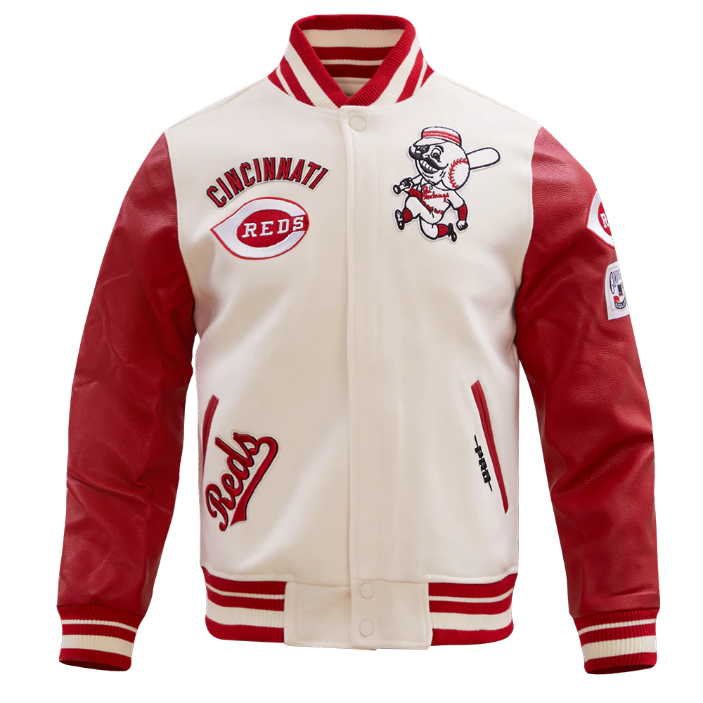 MLB CINCINNATI REDS RETRO CLASSIC MEN'S RIB WOOL VARSITY JACKET
