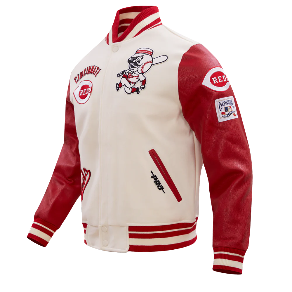 MLB CINCINNATI REDS RETRO CLASSIC MEN'S RIB WOOL VARSITY JACKET