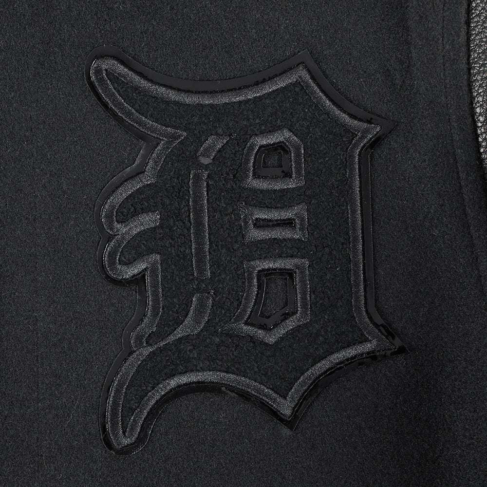 MLB DETROIT TIGERS TRIPLE BLACK BIG BOYS WOOL VARSITY JACKET