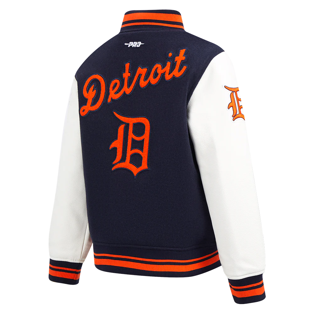 MLB DETROIT TIGERS RETRO CLASSIC BIG BOYS RIB WOOL VARSITY JACKET