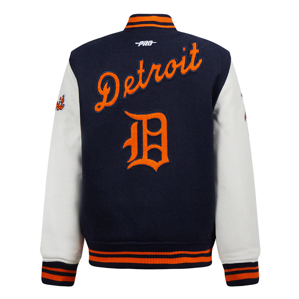 MLB DETROIT TIGERS RETRO CLASSIC LITTLE BOYS RIB WOOL VARSITY JACKET