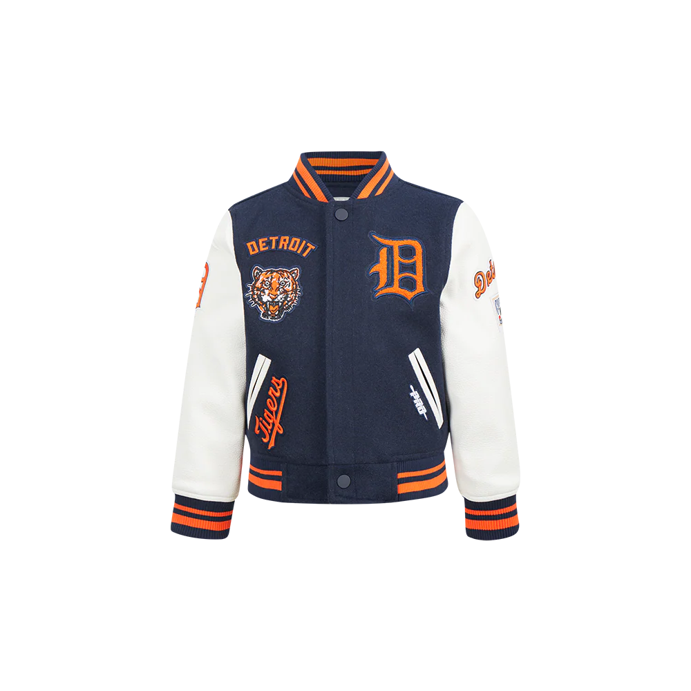 MLB DETROIT TIGERS RETRO CLASSIC TODDLER BOYS RIB WOOL VARSITY JACKET