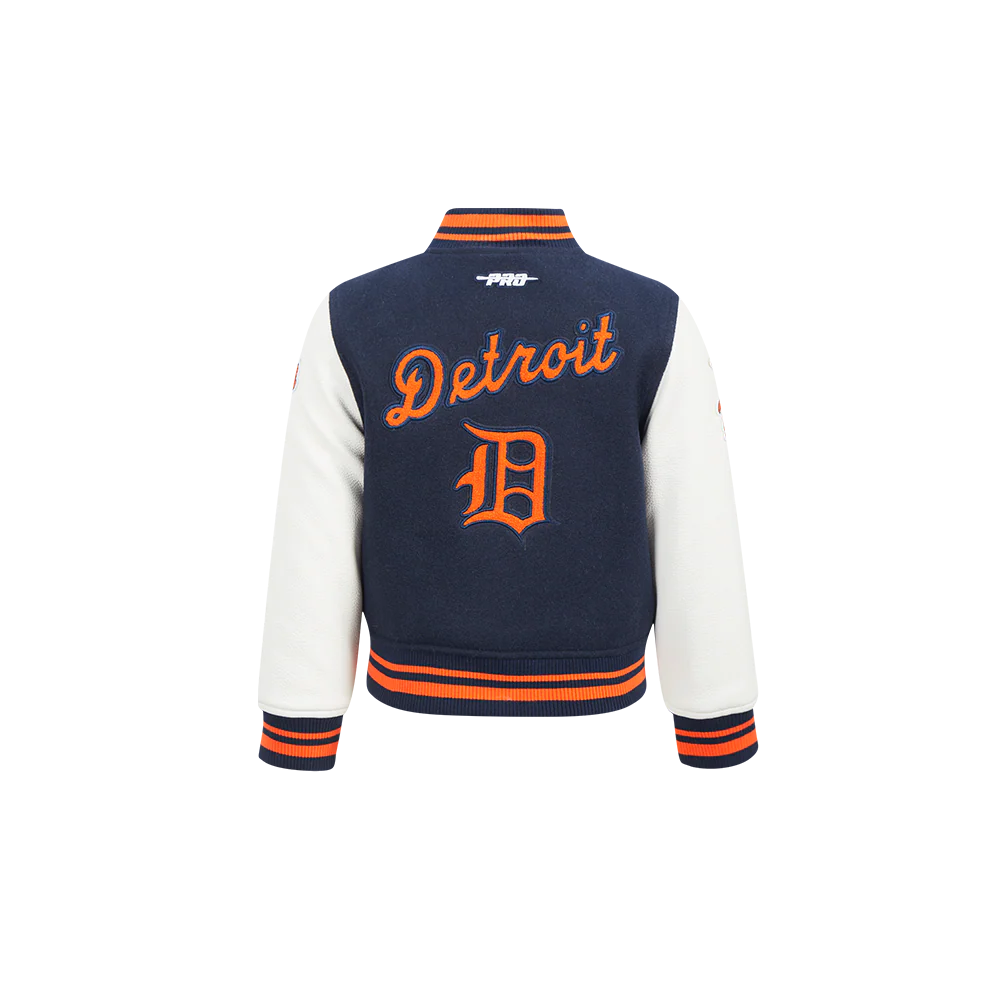 MLB DETROIT TIGERS RETRO CLASSIC TODDLER BOYS RIB WOOL VARSITY JACKET