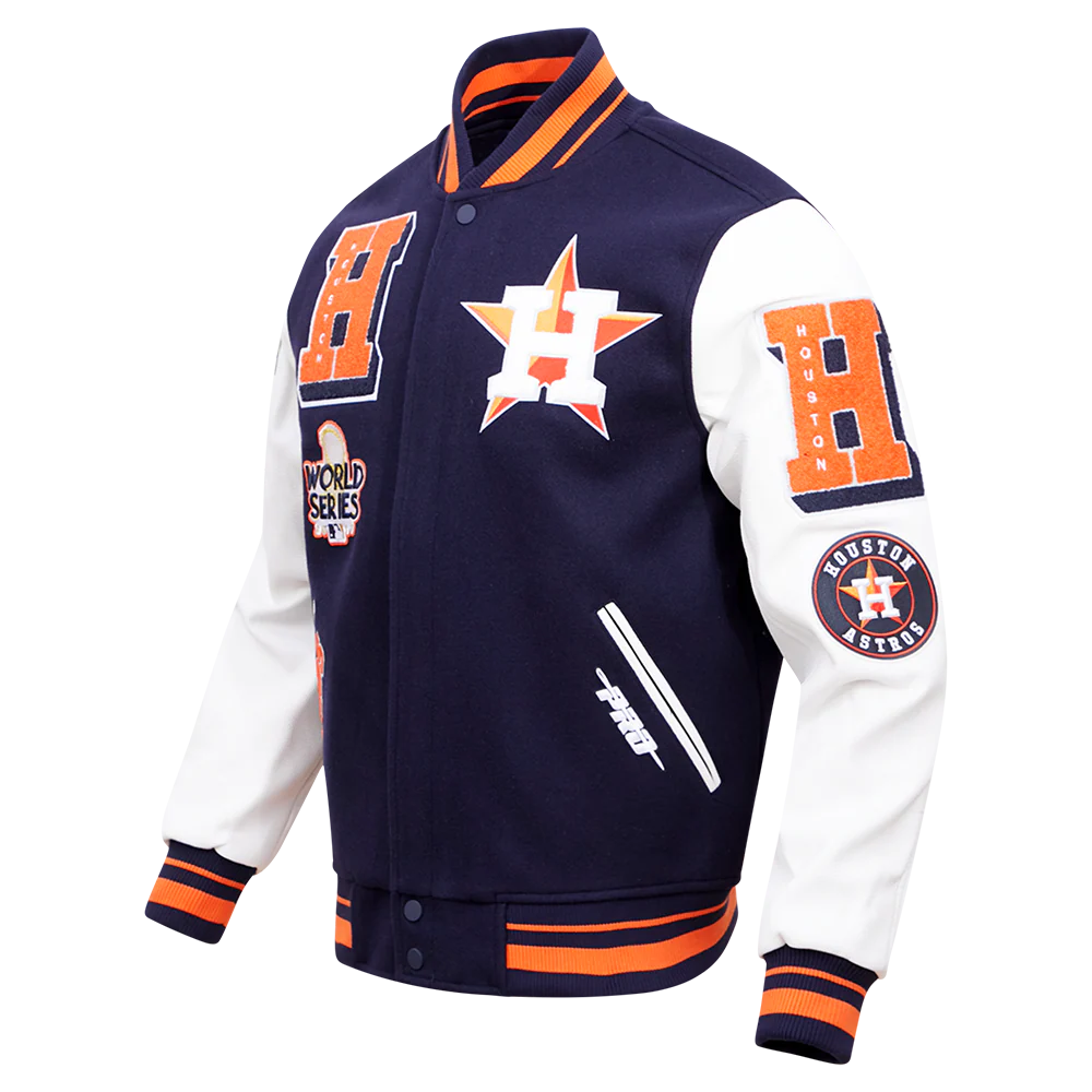 MLB HOUSTON ASTROS MASHUP MEN'S RIB WOOL VARSITY JACKET