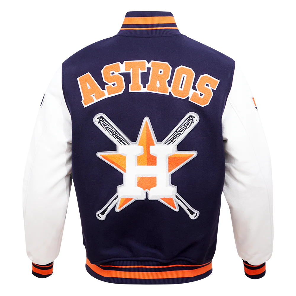 MLB HOUSTON ASTROS MASHUP MEN'S RIB WOOL VARSITY JACKET