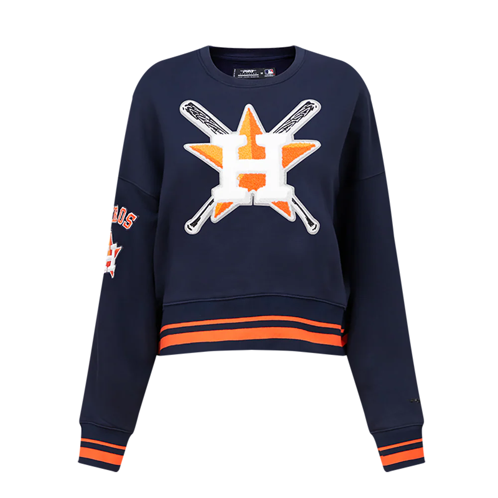 MLB HOUSTON ASTROS MASHUP WOMEN'S RIB CREWNECK