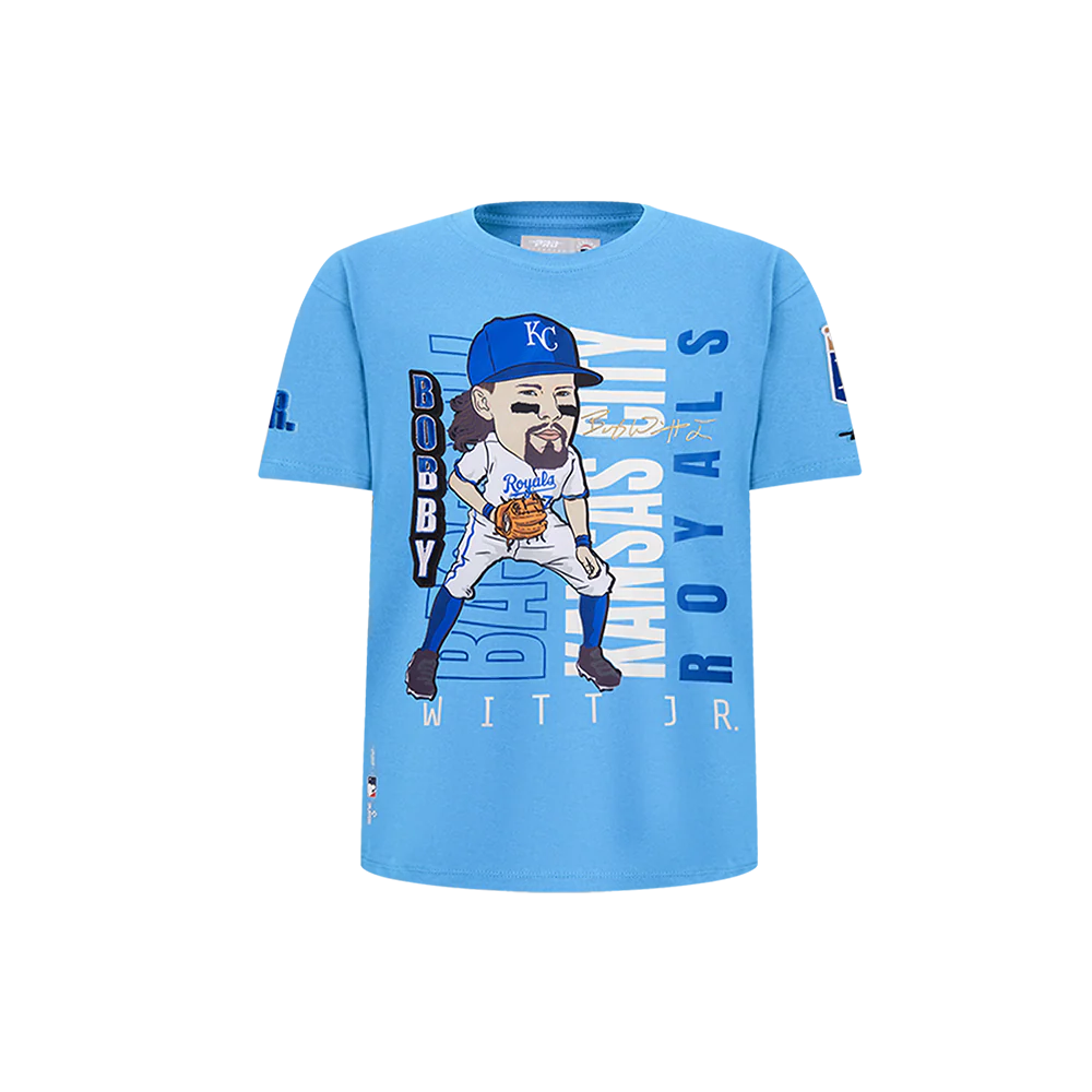 MLB KANSAS CITY ROYALS BOBBY WITT JR. #7 REMIX AVATAR LITTLE BOYS SHORT SLEEVE TOP