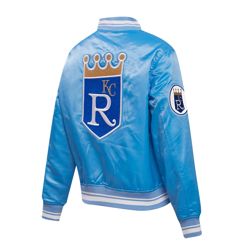 MLB KANSAS CITY ROYALS RETRO CLASSIC WOMEN'S RIB SATIN JACKET