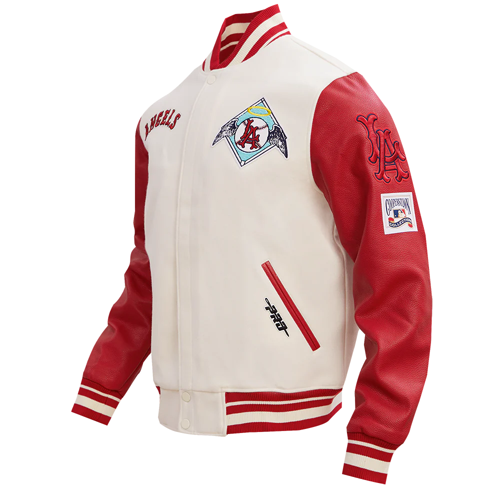 MLB LOS ANGELES ANGELS RETRO CLASSIC MEN'S RIB WOOL VARSITY JACKET