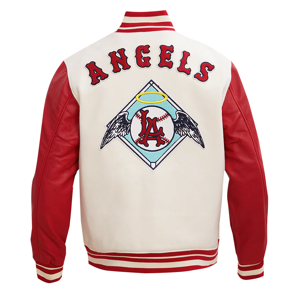 MLB LOS ANGELES ANGELS RETRO CLASSIC MEN'S RIB WOOL VARSITY JACKET