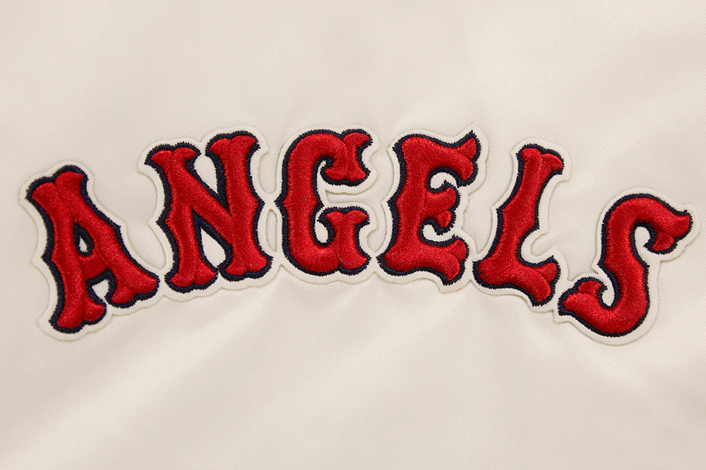 MLB LOS ANGELES ANGELS RETRO CLASSIC MEN'S RIB SATIN JACKET