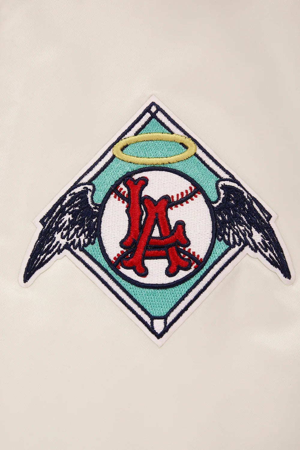 MLB LOS ANGELES ANGELS RETRO CLASSIC MEN'S RIB SATIN JACKET