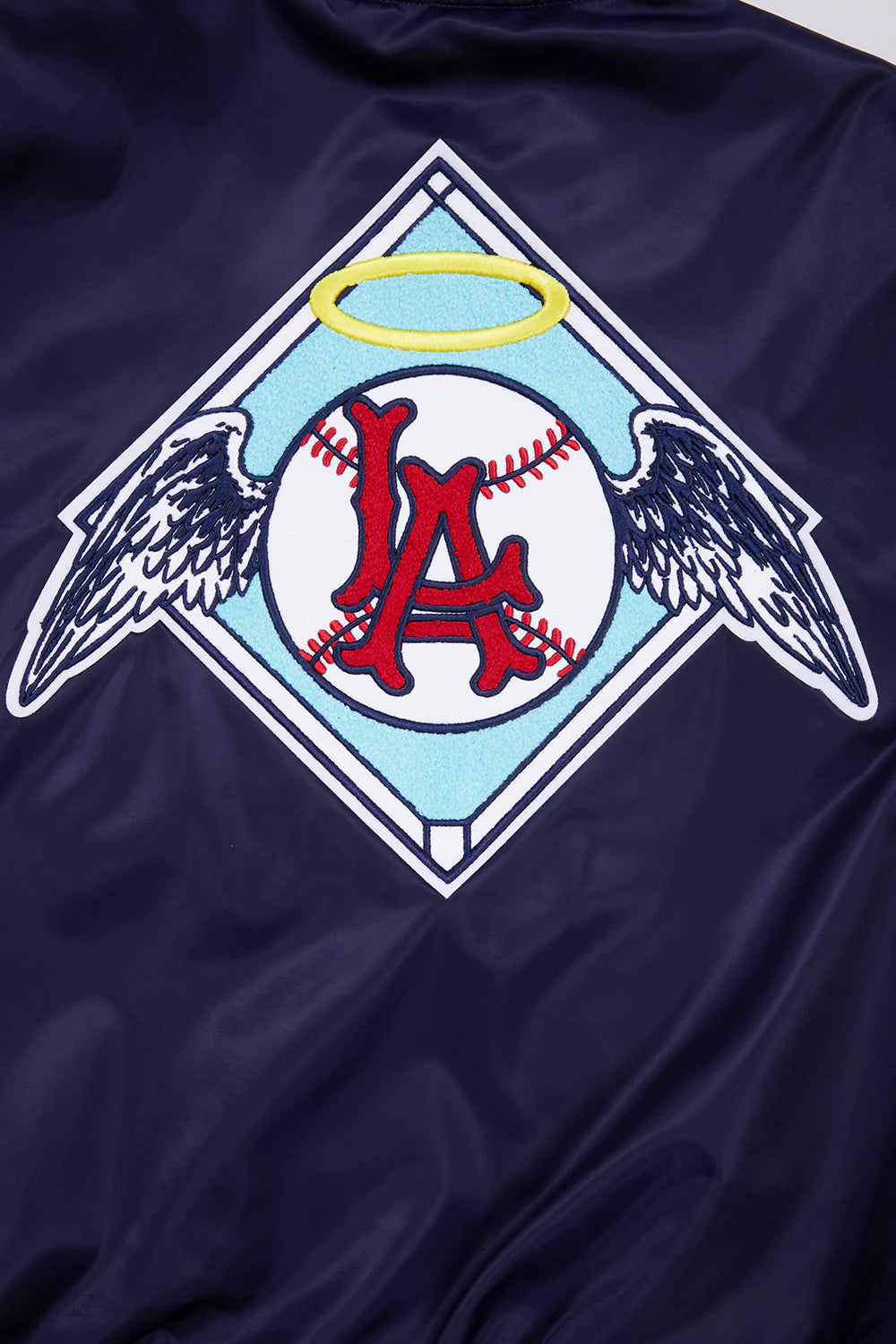 MLB LOS ANGELES ANGELS RETRO CLASSIC MEN'S RIB SATIN JACKET