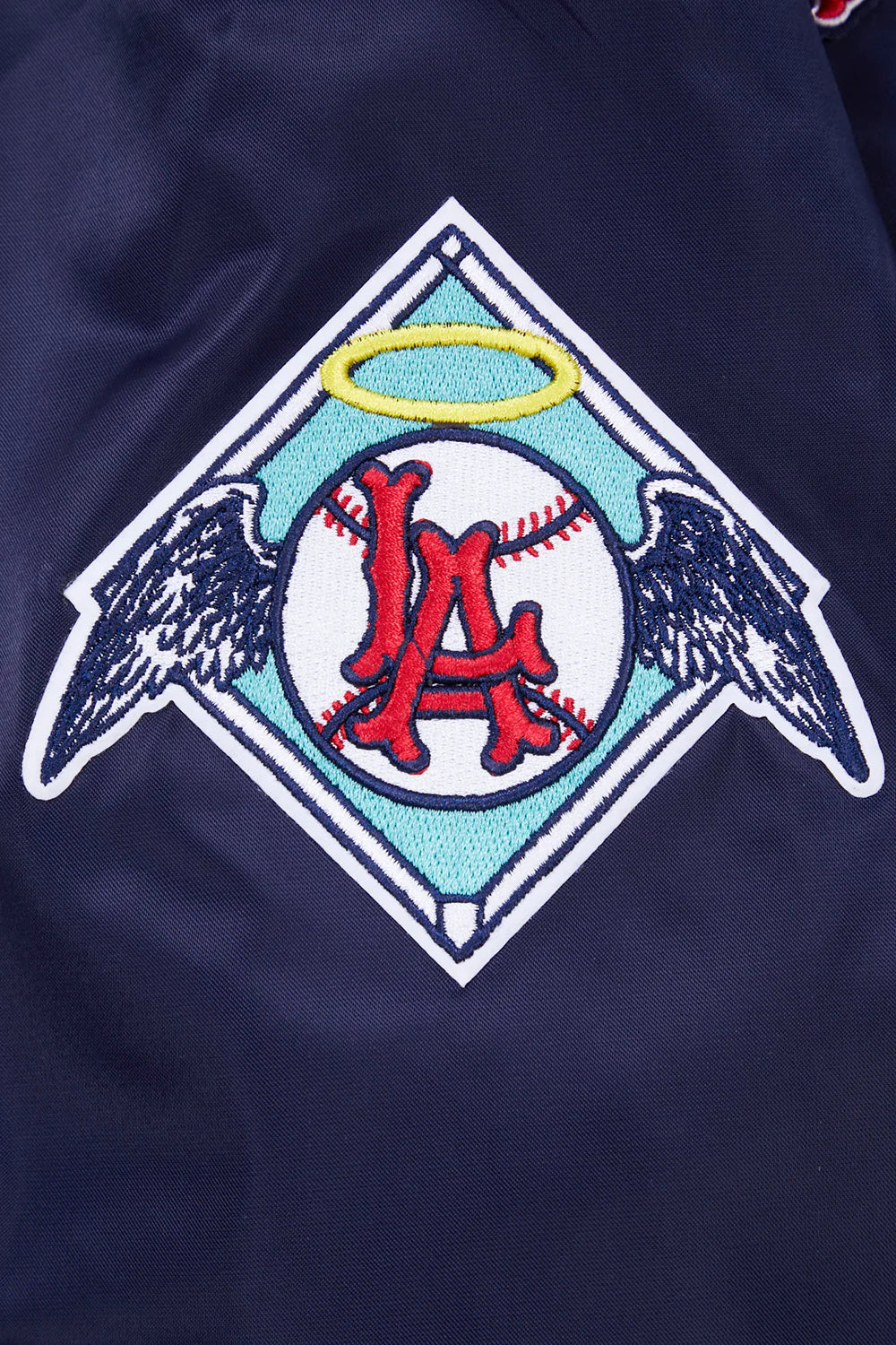 MLB LOS ANGELES ANGELS RETRO CLASSIC MEN'S RIB SATIN JACKET