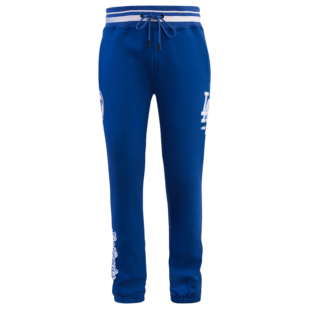 MLB LOS ANGELES DODGERS SCRIPT TAIL MEN'S RIB FLEECE SWEATPANT