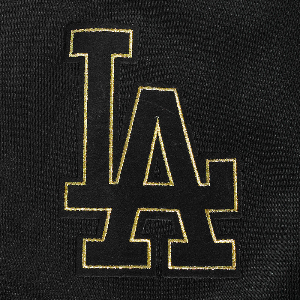MLB LOS ANGELES DODGERS BLACK & GOLD MEN'S DOUBLE KNIT PULLOVER HOODIE