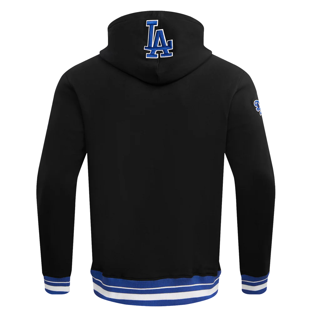MLB LOS ANGELES DODGERS SCRIPT TAIL MEN'S RIB FLEECE PULLOVER HOODIE