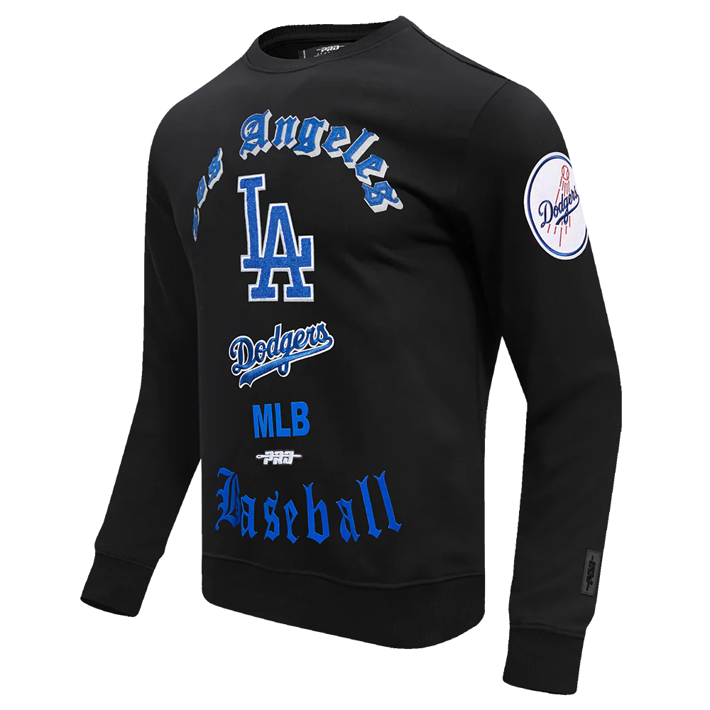 MLB LOS ANGELES DODGERS OLD ENGLISH MEN'S CREWNECK