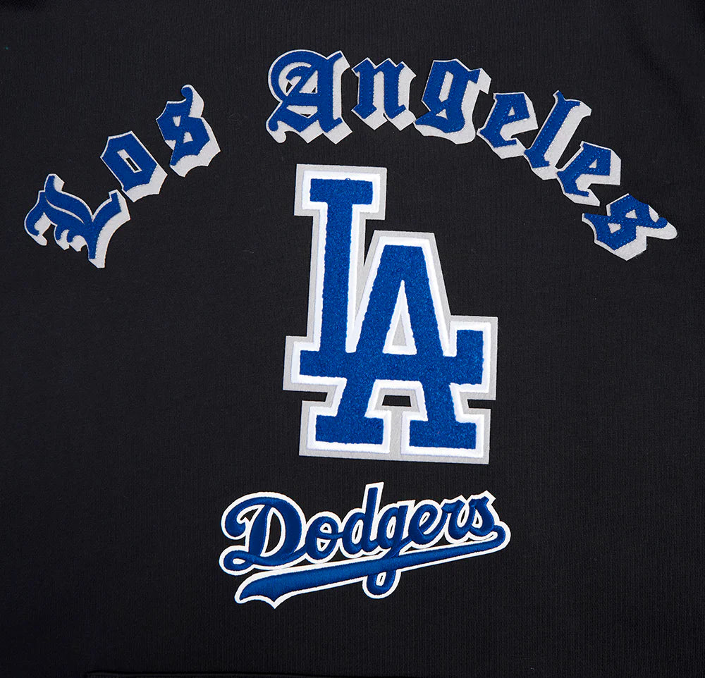 MLB LOS ANGELES DODGERS OLD ENGLISH MEN'S PULLOVER HOODIE