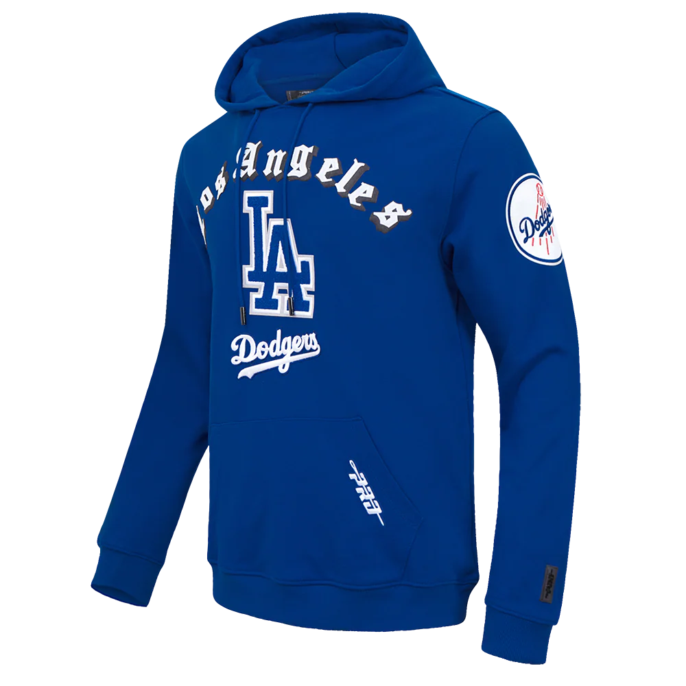 MLB LOS ANGELES DODGERS OLD ENGLISH MEN'S PULLOVER HOODIE
