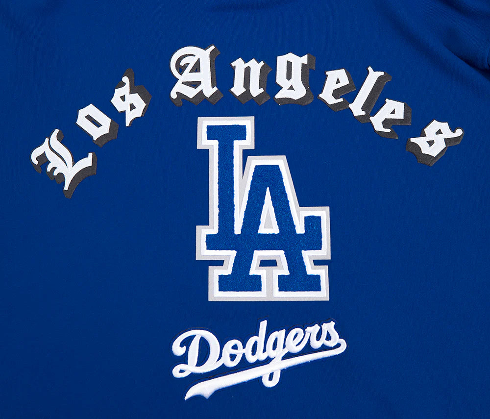 MLB LOS ANGELES DODGERS OLD ENGLISH MEN'S PULLOVER HOODIE